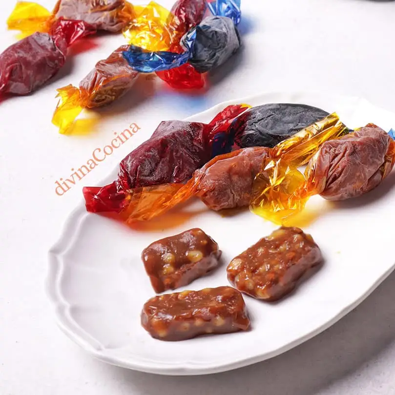 Caramelos toffee con piñones