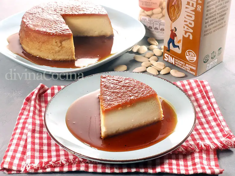 Flan de almendras