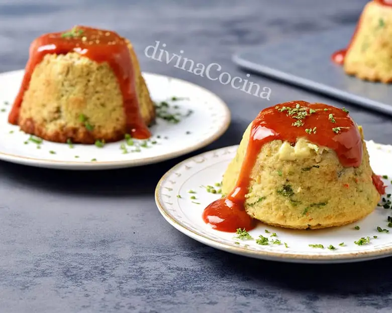 Flan de calabacines en Airfryer y en horno tradicional