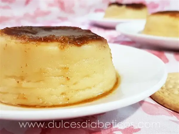Flan de galletas sin azúcar al microondas
