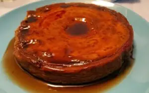 Flan de turrón