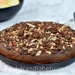Pastel de manzana y chocolate y sin azúcar