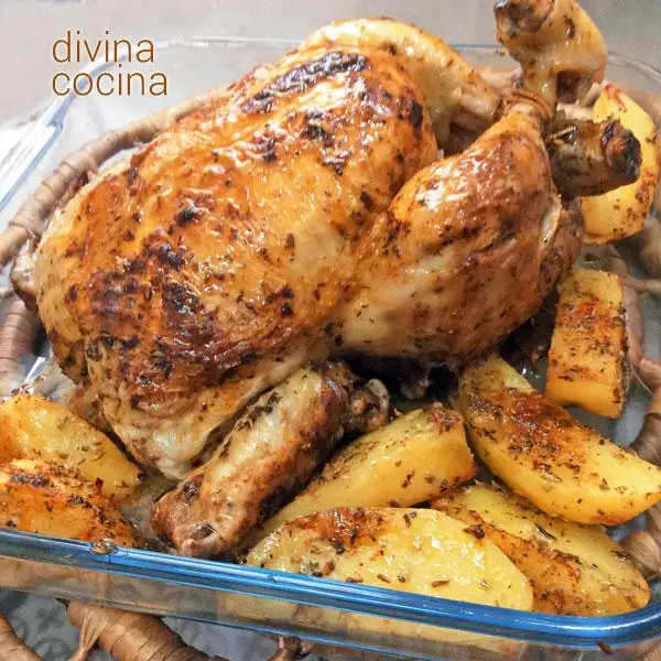 Pollo asado en la olla