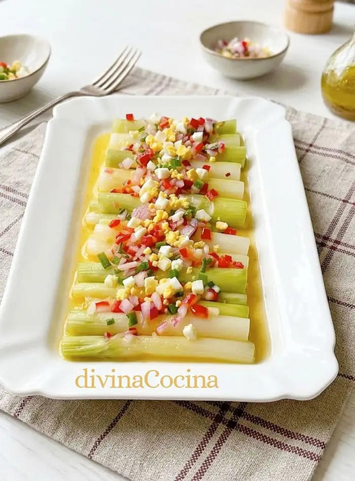 Puerros en vinagreta