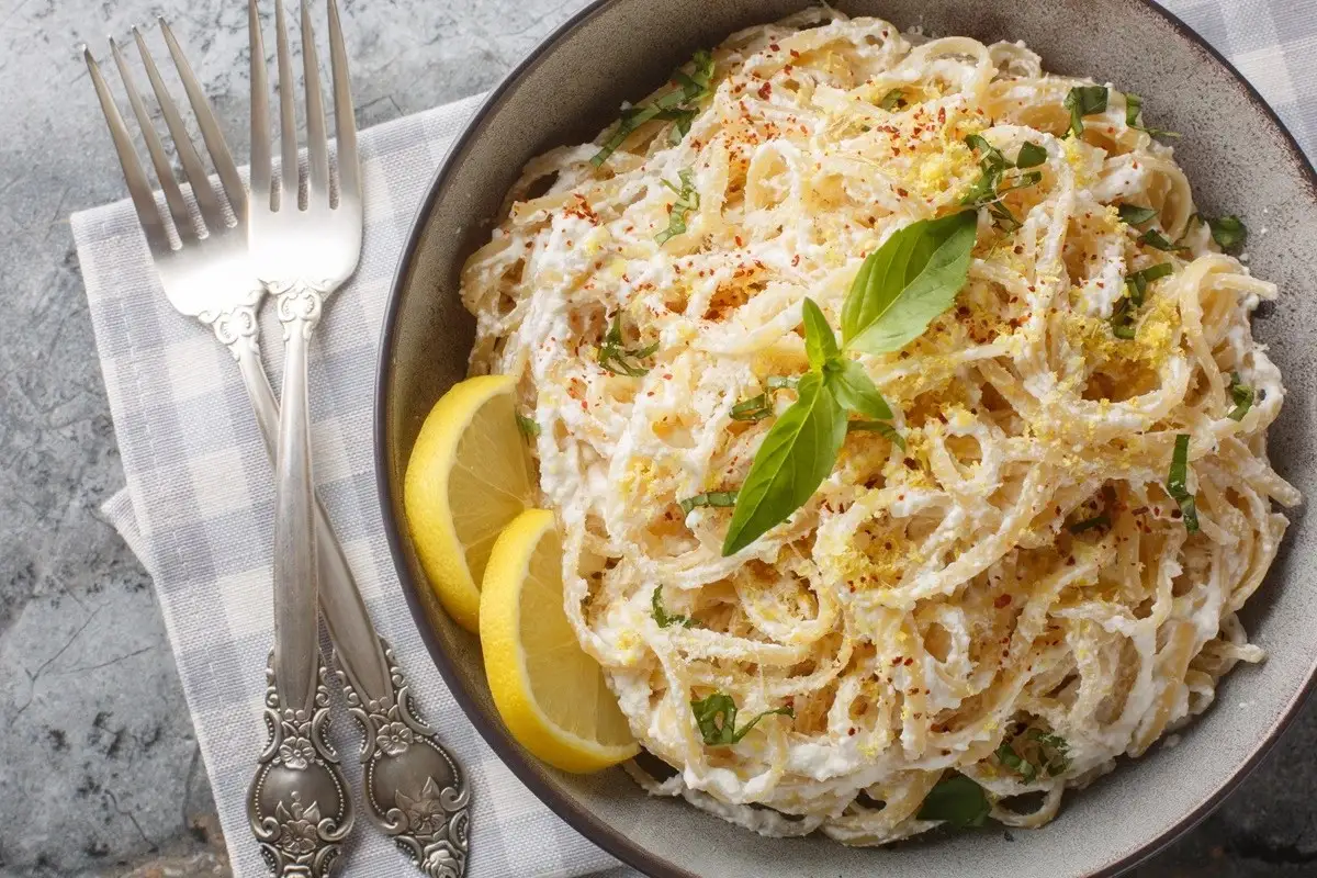 Receta de pasta cremosa de limón y ricotta