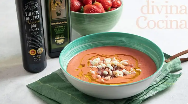 Salmorejo de fresas