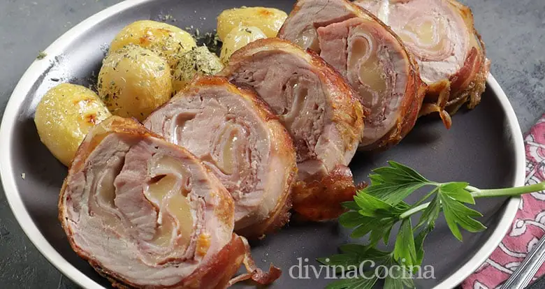 Solomillo relleno de jamón y queso