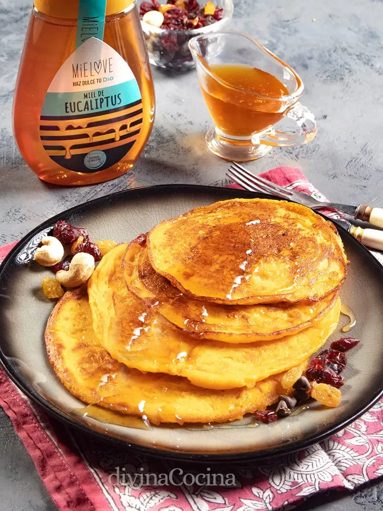 Tortitas de calabaza y miel